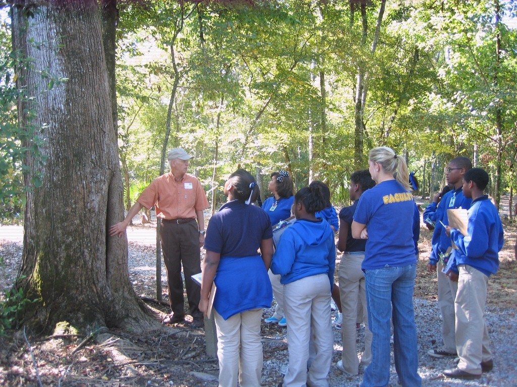 docent teaching group of students