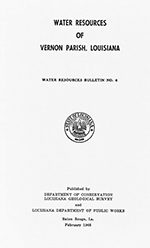 Water resources Vernon Parish, 1965