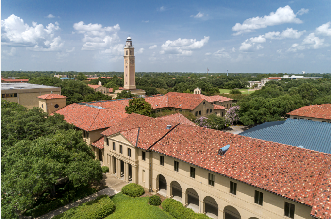 arial photo of the quad