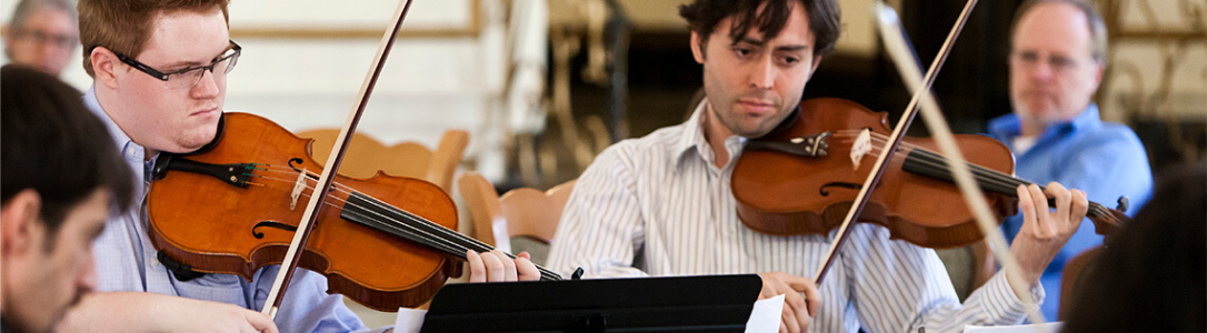 students participating in chamber music instruction